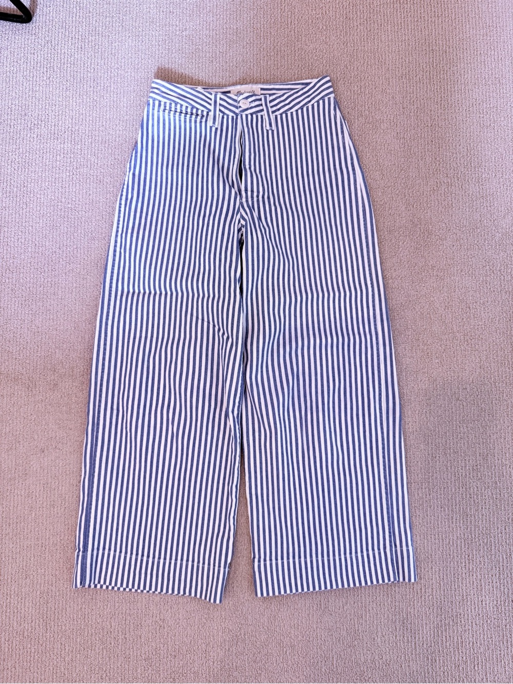 Madewell Blue and White Striped Pants size 25
